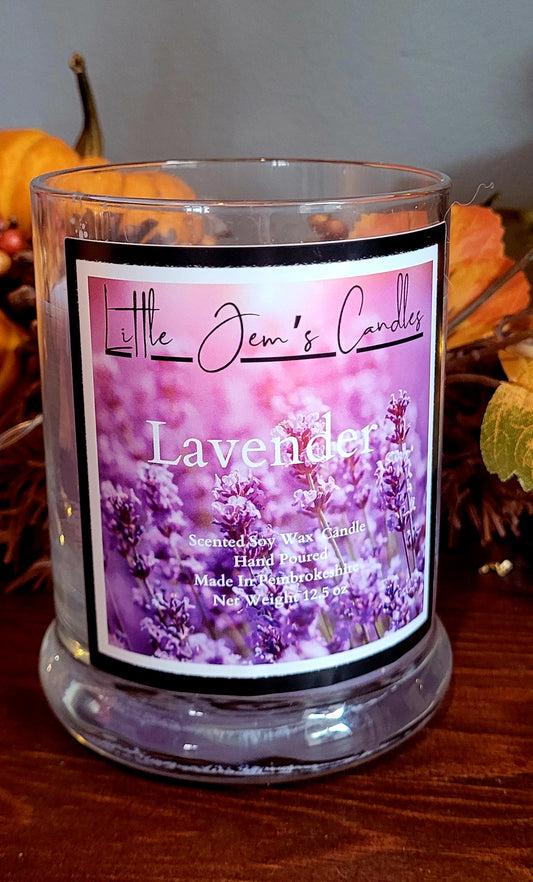 250g soy wax Lavender status glass jar candle